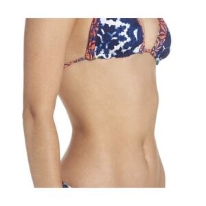 La Blanca Opulent Palm Halter Triangle Swim Bikini Top 6 Beach Island Tie‎ Dye